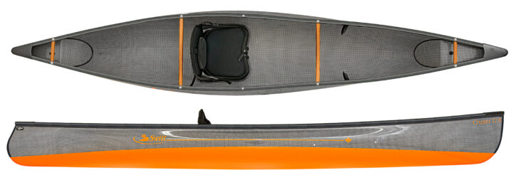 Swift Canoe Crusier 12.8 - The Lightest Weight Solo Pack Boat Open Canoe With Kayak Seat Perfect For Lighter Paddlers Made From Tough Kevlar Fusion Construction - Swift Canoes UK Supplier