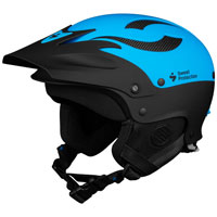 Sweet Rocker HC Kayaking Helmet With Max Protection Visor & Ear Padding Protection Neon Blue