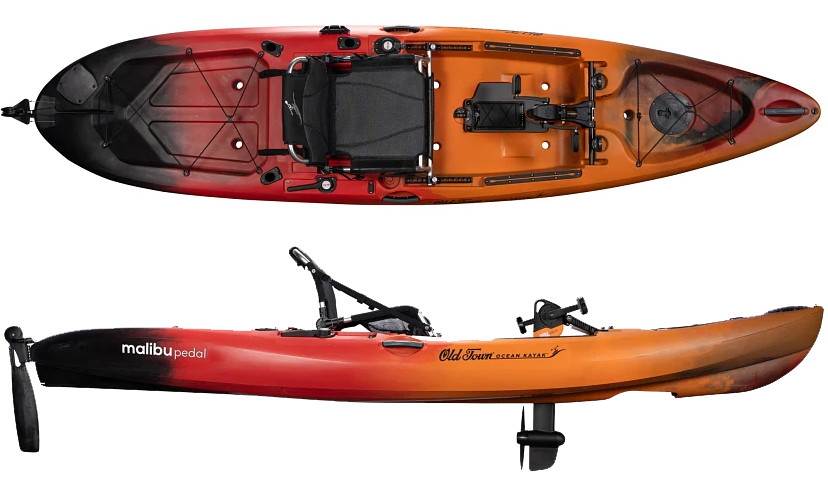 Ocean Kayak Malibu PDL Solo Pedal Drive Sit On Top Kayak For Sale From Norfolk Canoes UK